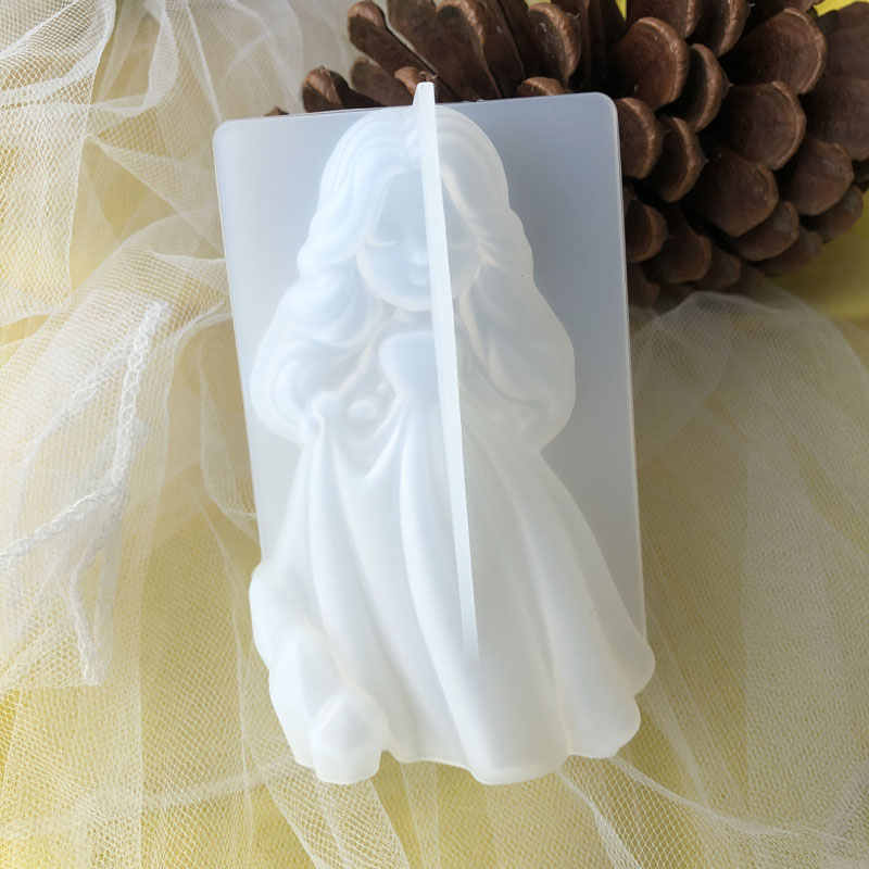 Soap Making Store - 3D かわいいプリンセスシリコーンキャンドルモールド天使の女の子石鹸樹脂石膏作る型 DIY 人間チョコレートベーキングツール家の装飾のギフト