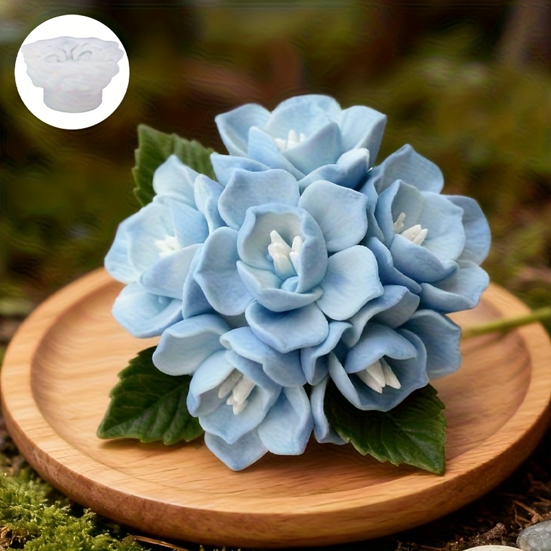 Soap Making Store - 1つのアジサイの花型シリコンモールド、キャンドル、石鹸、樹脂工芸品の作成に適しており、春の装飾、バレンタインデーなどにも適しています。