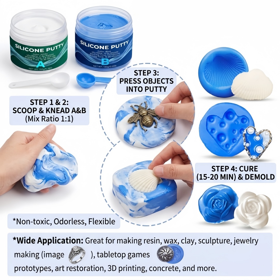 シリコーンパテ型作成用品 石膏キャンドル石鹸型用に簡単に成形 - Soap Making Easy のレビューと価格