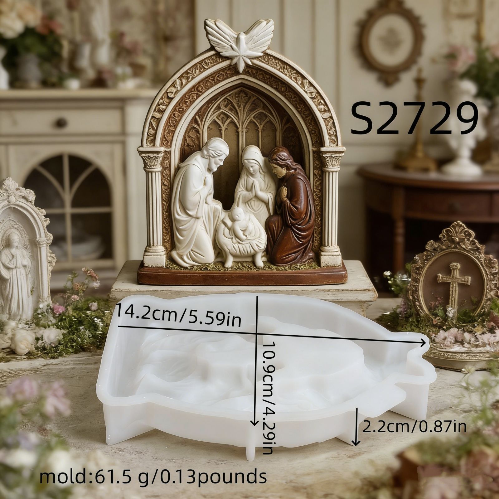 キャンドルモールドキリスト降誕シーンシリコン聖家族型3D樹脂 - Soap Making Recipes のレビューと価格