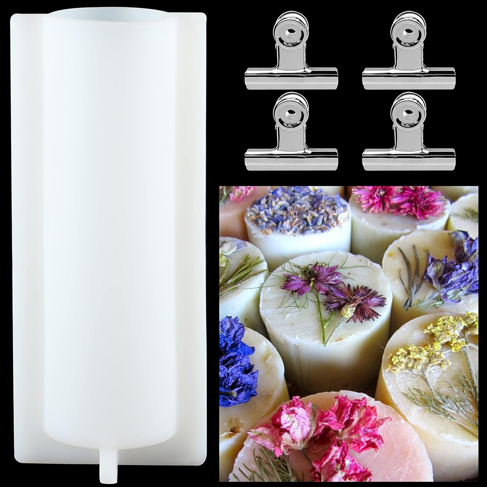 大きな円筒形石鹸型（クリップ付き）、1000mlシリコン製円 - Soap Making Ideas のレビューと価格