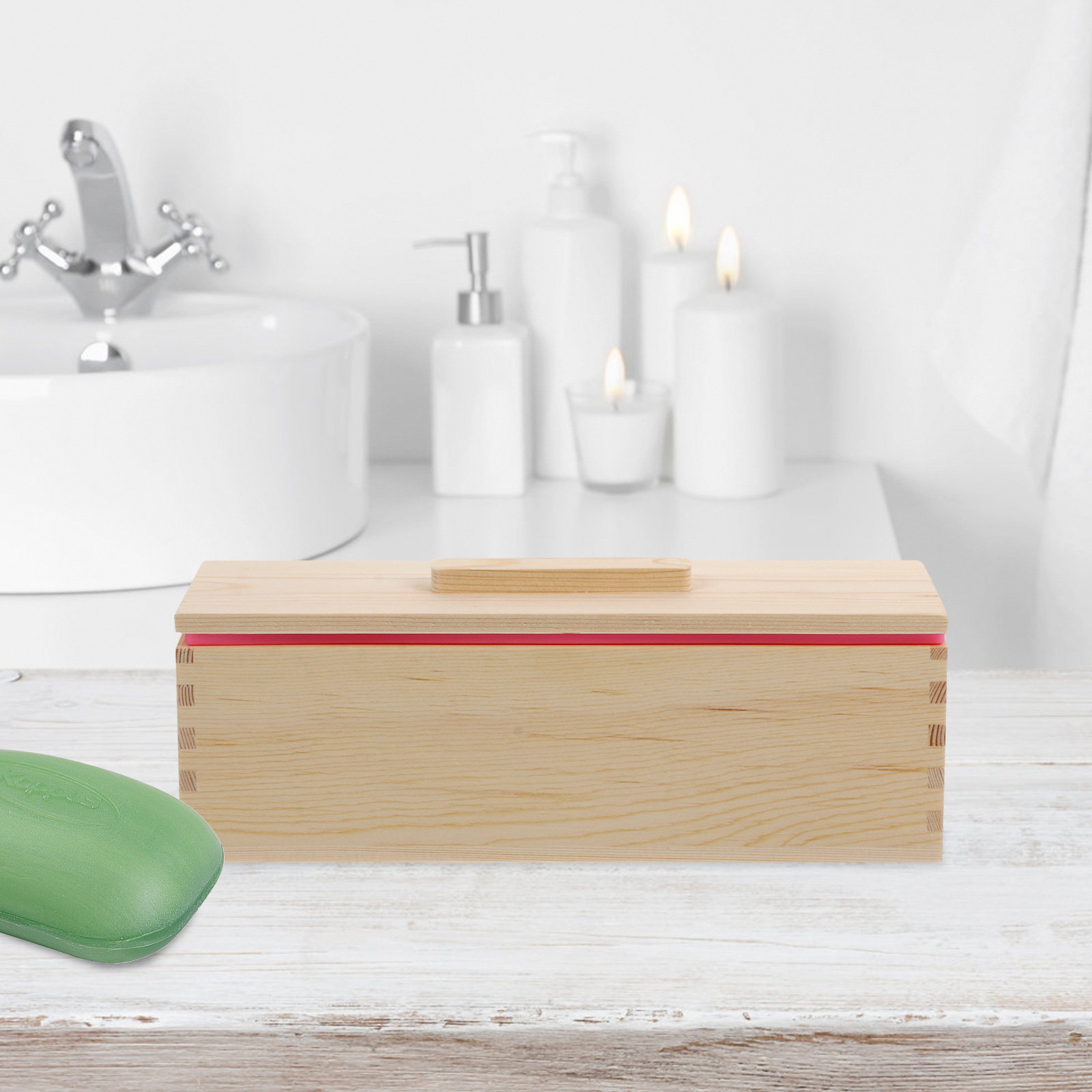 天然木製石鹸型ボックス 高品質 熱伝導性 耐摩耗性 DIY石 - Quality Soap Making Kit のレビューと価格