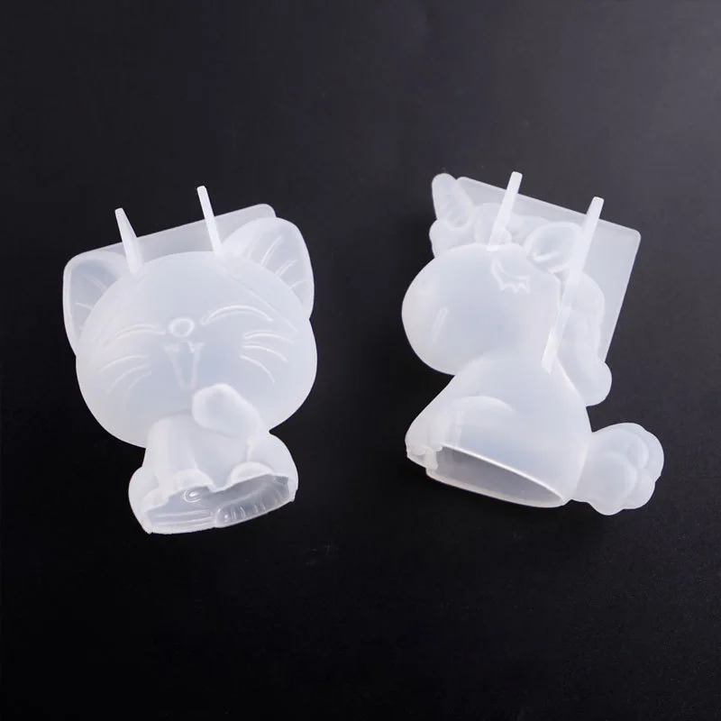 3D 幾何学的なシリコーンユニコーン猫鹿クマ型ソープキャンド - Soap Making Store のレビューと価格