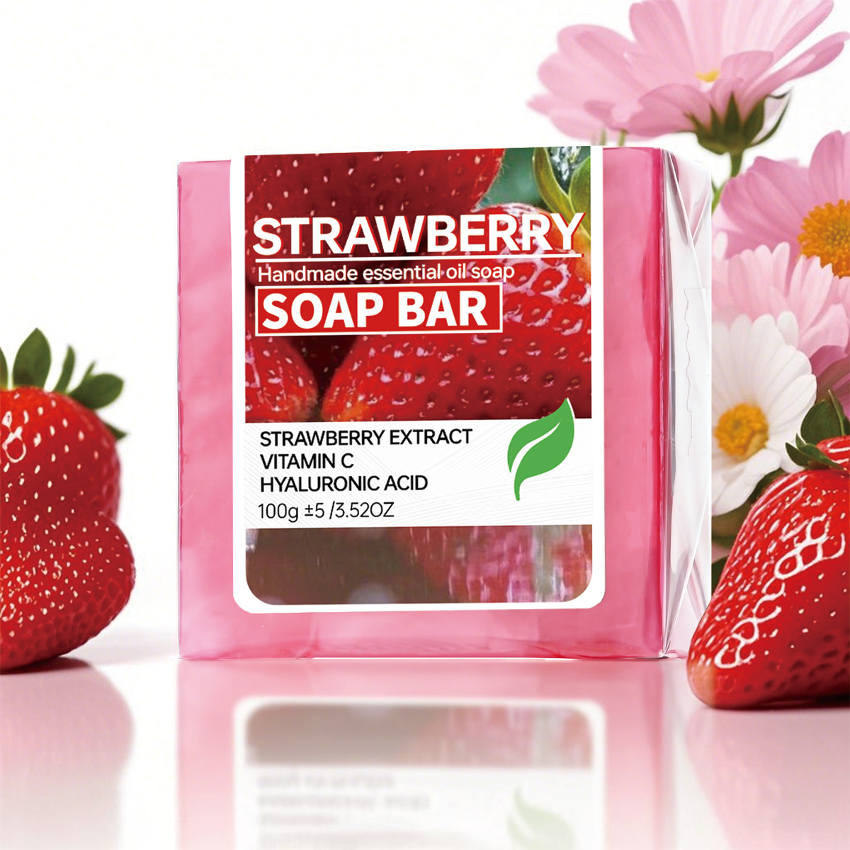 イチゴフルーツジャムピューレ精油石鹸手作り石鹸、洗顔・入浴用 - Castor Oil Soap のレビューと価格