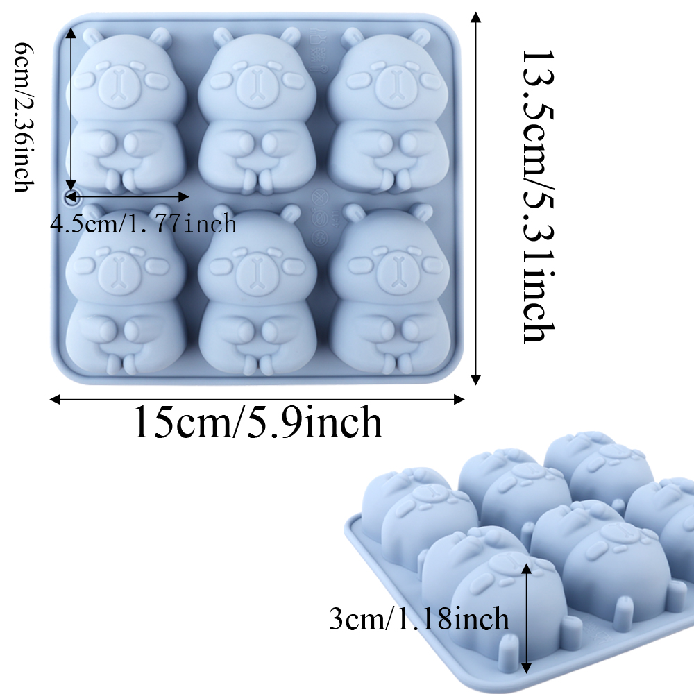 かわいいカピバラの形をしたシリコンケーキ型1個。チョコレート - Soap Making Store のレビューと価格