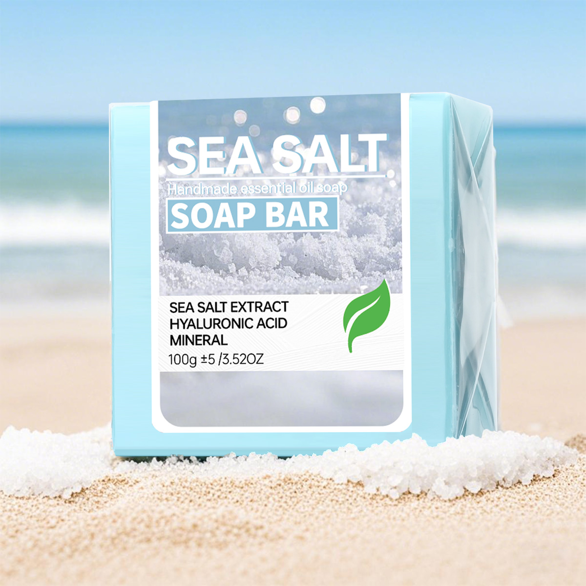 海塩手作りエッセンシャルオイル石鹸、ヒアルロン酸配合洗顔保湿 - Castor Oil Soap のレビューと価格