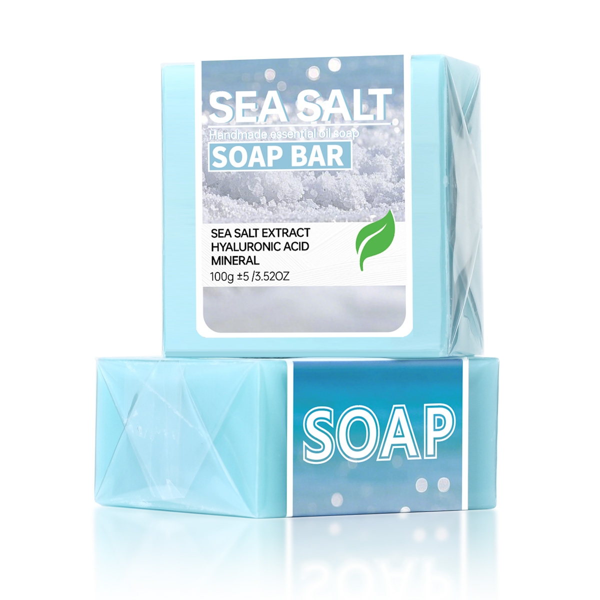 海塩手作りエッセンシャルオイル石鹸、ヒアルロン酸配合洗顔保湿 - Castor Oil Soap のレビューと価格
