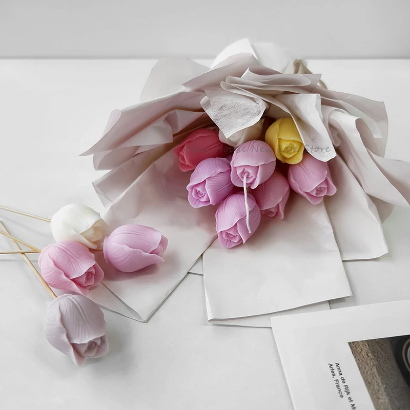 3D チューリップキャンドルモールド手作り DIY フラワー - Soap Making Recipes のレビューと価格