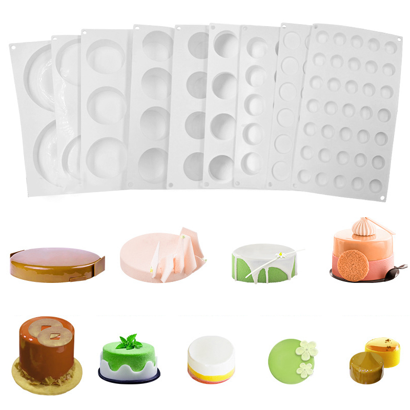 円筒形フレンチムースケーキ型シリコーンチョコレート型食品グレ - Soap Making Store のレビューと価格