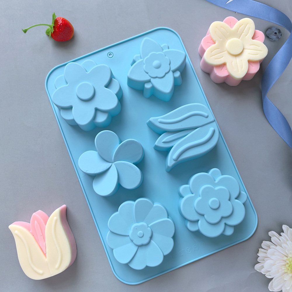 様々な花の形をしたシリコンモールド、石鹸やキャンドル作り、ケ - Soap Making Ideas のレビューと価格