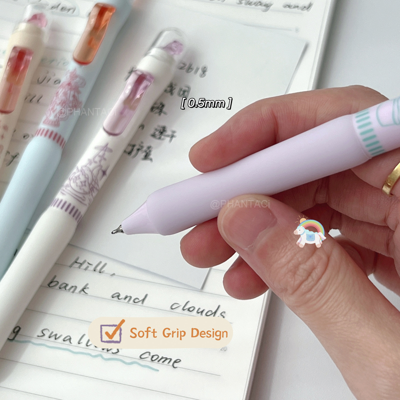 4 個カルーセルスタイルゲルペンクリエイティブ回転可能な馬筆 - Pentel Pen Energel のレビューと価格