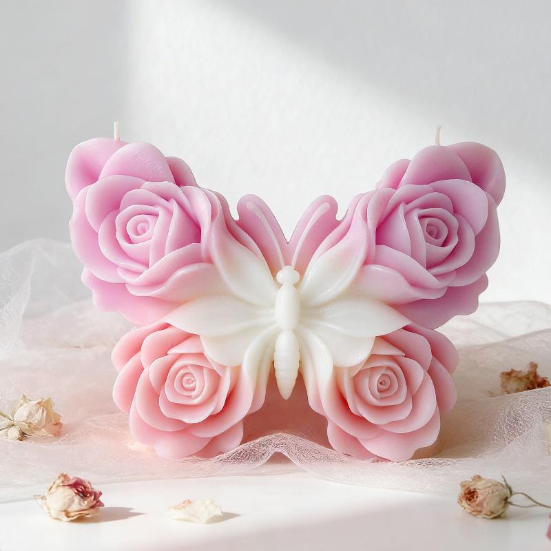 DIY ローズバタフライフォームシリコーン型手作りアロマキャ - Soap Making Store のレビューと価格