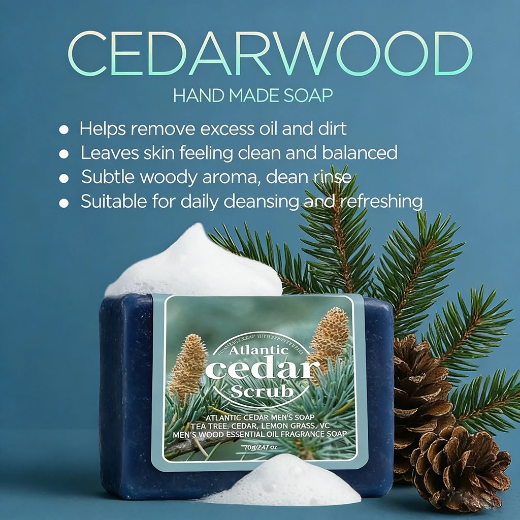 メンズ シダーエッセンシャルオイルソープ トラベルポータブル - Castor Oil Soap のレビューと価格