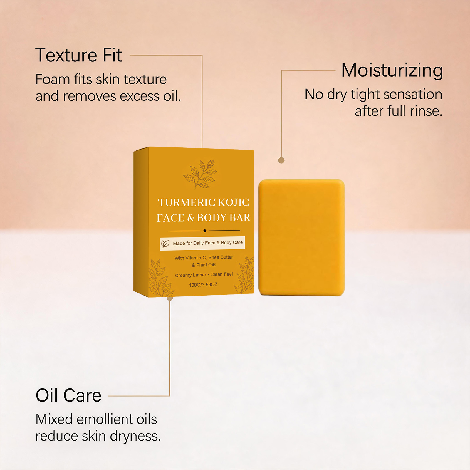 ターメリックコウジ酸手作り石鹸 角質除去 毛穴の詰まり防止  - Castor Oil Soap のレビューと価格